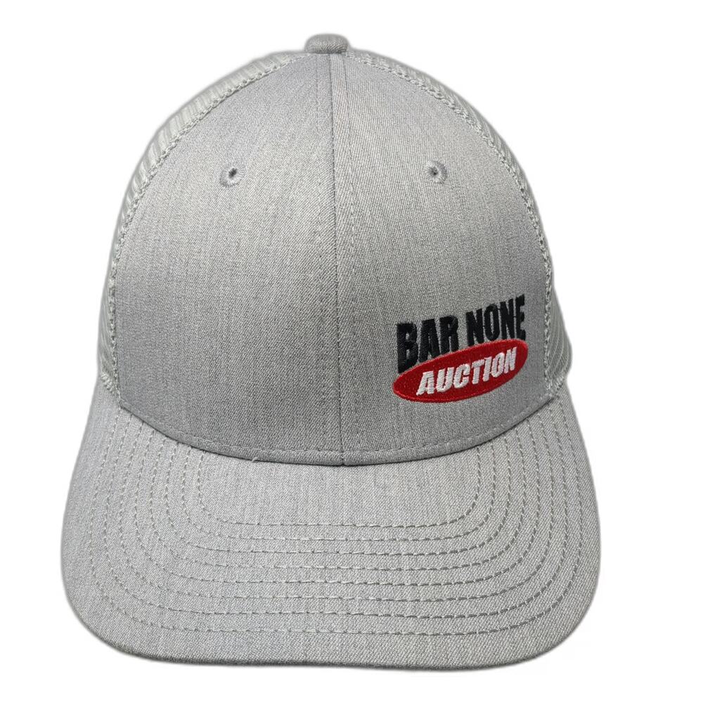 Augusta Sportswear Bar None Auction Trucker Hat Gray One Size Snapback Mesh